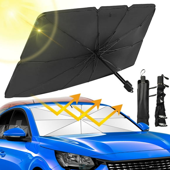 YSFKJ Auto Windshield Sunshade 45 x 25 inch Full Cover Sun Shade for Most Vehicles Foldable Umbrella car Umbrella Sunshade for Protect The Vehicle from UV Rays and Heat 